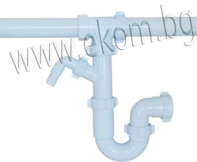 Снимка на 170WT27 ДВОЕН ТРЪБЕН СИФОН 1 1/2" 40 ММ С ИЗВОД ЗА ПЕРАЛНЯ LD0100EU