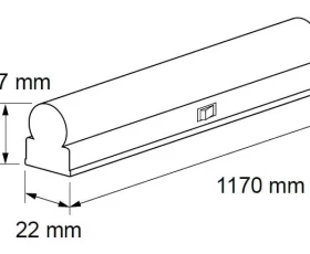 Снимка на LED ОСВЕТИТЕЛНО ТЯЛО Т5 ТЕРМОПЛАСТИК НЕУТРАЛНА 220V 14W